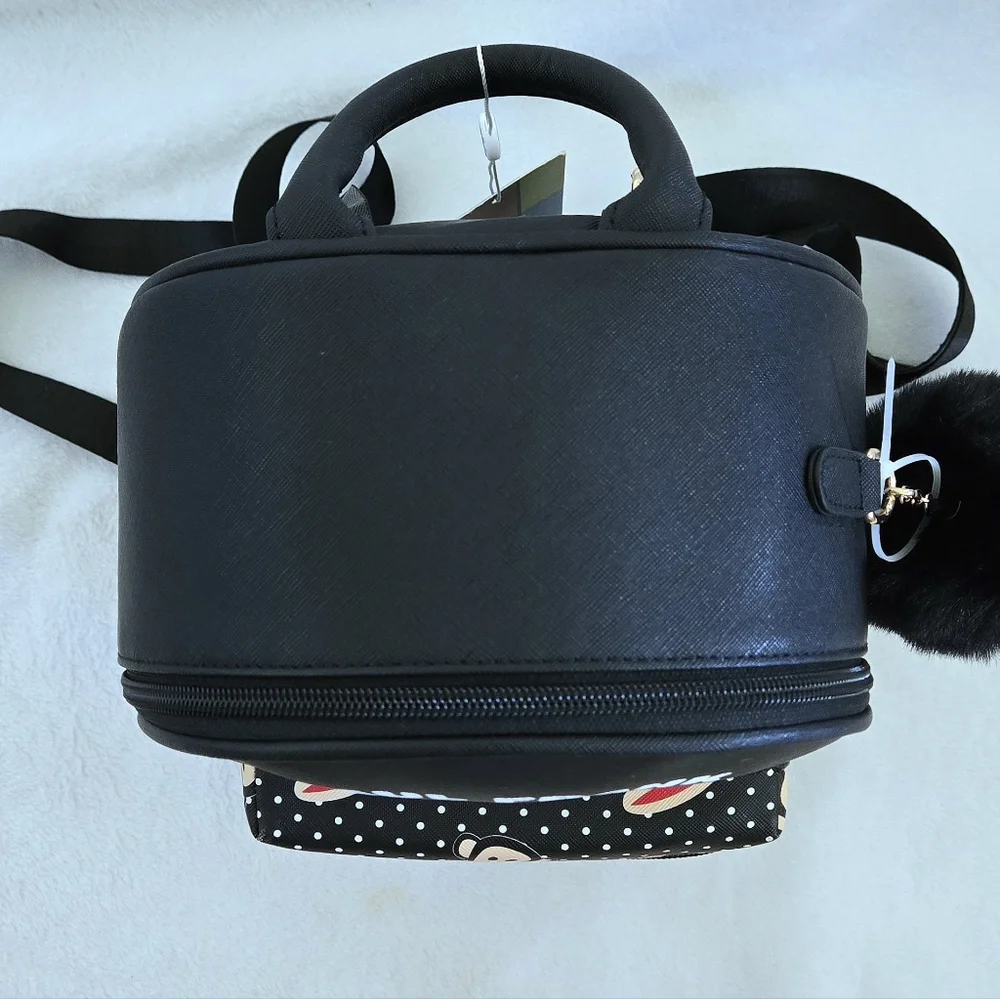 Paul Frank🐵 Backpack🎒 with Furry Pompom Bag Charm - NWT